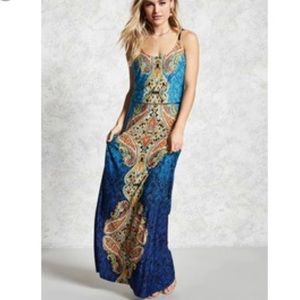 Abstract print maxi dress